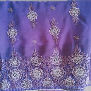 Beautiful Lavender Colour Saree