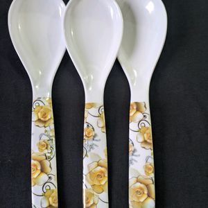 Set Of 3 Melamine Dinner Spoons