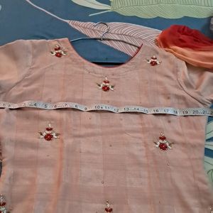 Hand  Embroidery  Kurti  Set