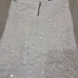 White Party Wear Top