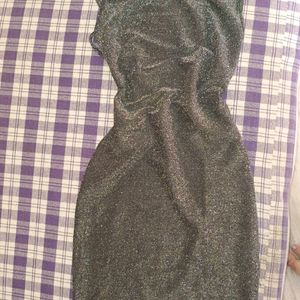 Silver Backless Mini Dress