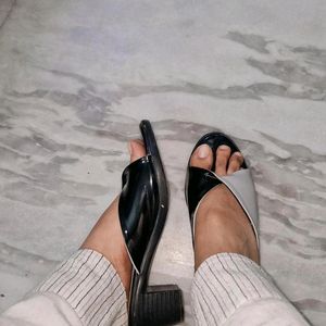 Black And Grey Sandals