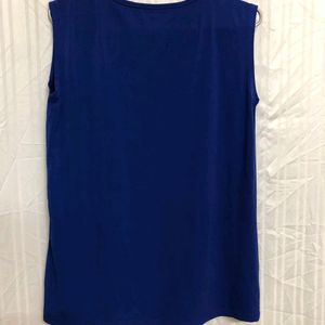 Navy Blue Sleevless Top