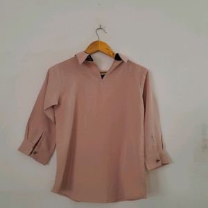 Only Today Cute Baby Pink Office Classy Top