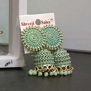 Green Colour Jhumka