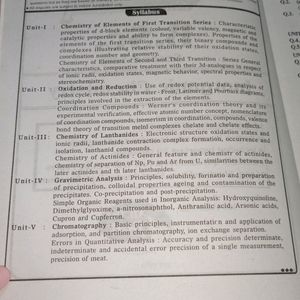 Bsc 2 Yr Chemistry First Paper (English)