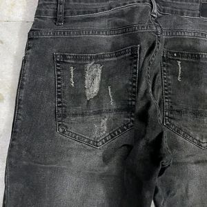 SPLASH DISTRESSED CHARCOAL JEANS SIZE 32