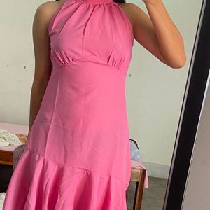 Sell 😱📢🔈Pink Tie Up Dress