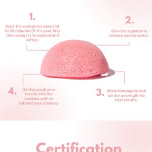 Sakura Konjac Exfoliating Sponge ClayCo