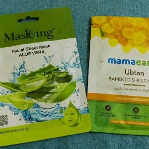 MamaEarth And Maskking Face Sheet Masks