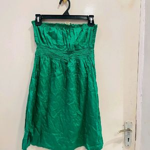 Green Beautiful Smoking Linen Tube Dress