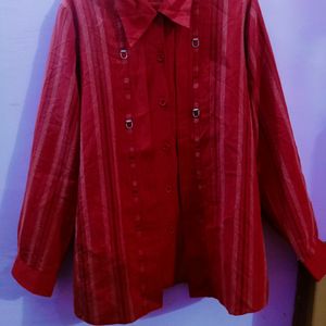 Red Designer Foreign Brand Shirt