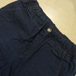 Blue Ilastic Waist Pent