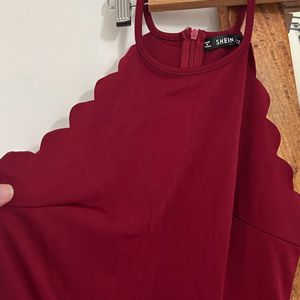 Maroon Skater Party Dress