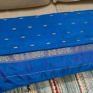 Dual Blue Shade Silk Saree