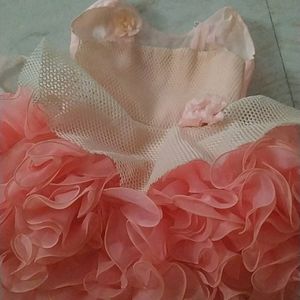 baby pink floral frock all over