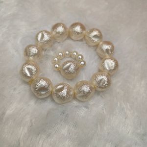 Big Pearl Bracelet With Ring