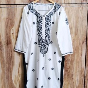 Black Embroidery Work Kurti Size-46