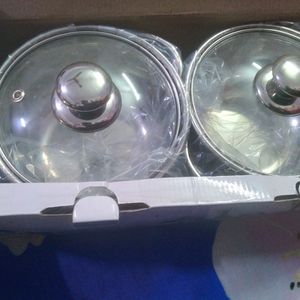 Pack Of 2 Serving Bowl With Glass Lid