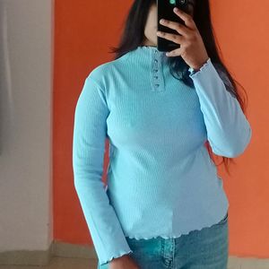 Trendy Colour Highneck Top