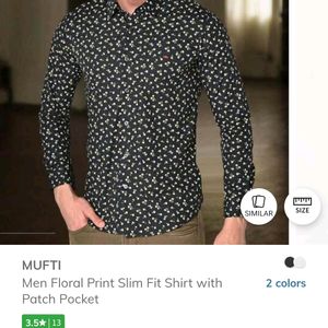 MUFTI FLORAL DOTTED SHIRT