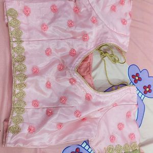 Beautiful  Light Pink Net Saree