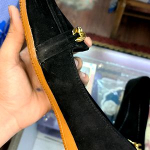 Black Loafer Shoes For Girls Size -40