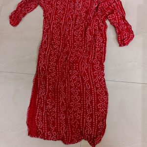 New Red Colour Cotton Kurti ❤️