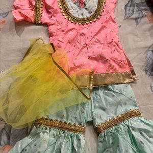 Sharara Suit For 1 Year Old Girl