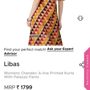 Libas Geometric Multi Colour Kurta With Plazo|