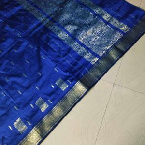 Navy Blue Colour Pure Silk Saree