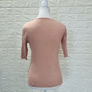 Casual Solid Women Pink Top