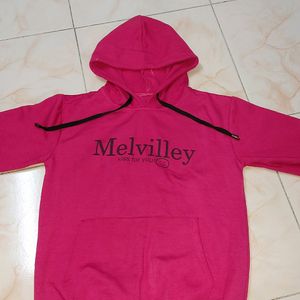 Pink Full Sleeves Woolen Women Sweatshirt/Hoodie