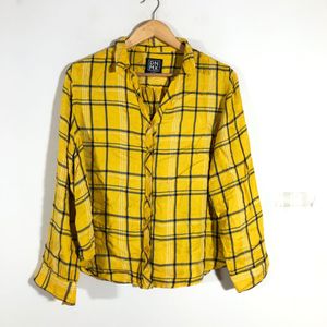 Mustard Yellow Checked Shirt(Women’s)