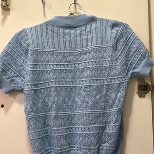 Sky Blue T-Shirt for Regular Wear