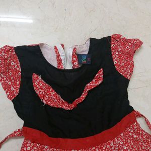 Red Frock Cute Cotton