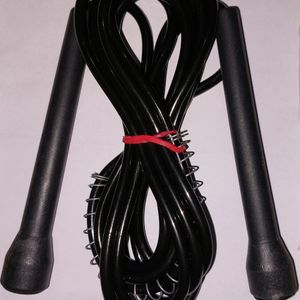 New Black Skipping Rope With SPRING