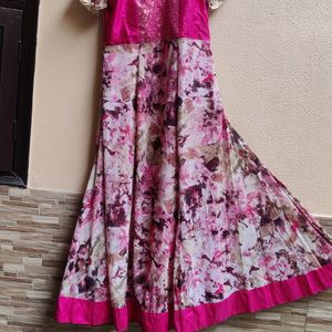 Full Length Georgette + Silk Gown