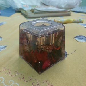 Pen Stand With Dried Rose Petals