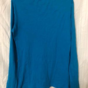 Full sleeve blue T shirt