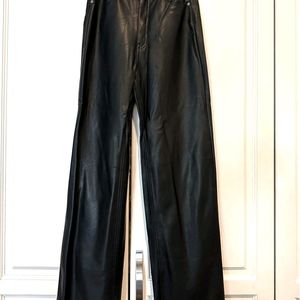 Wide Leather H&m Pant