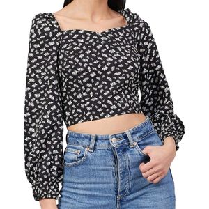 Black Printed Top From RARE