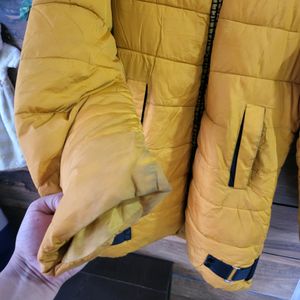 Mustard Color Puff Jackets For Winter