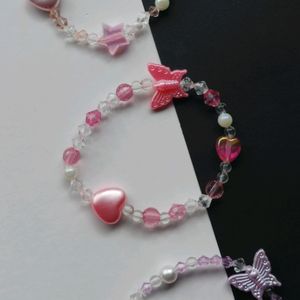 Hello Kitty Themed Beaded Y2K Bracelet