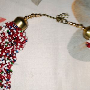 Cris Cross Beaded Multicolour Necklace