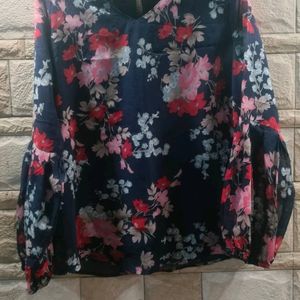 Full Sleeve Floral Print Top