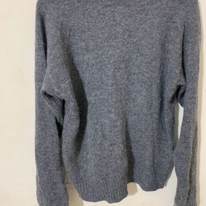 Grey High Neck Sweater