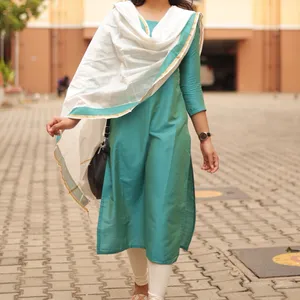 Raja Rani Nazriya Blue (Kurti+Dupatta)