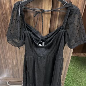 New H&m Corset Inspired Black Dress