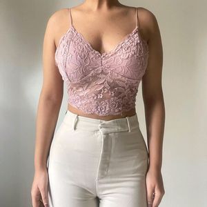 Pink🦩Lace-y Top